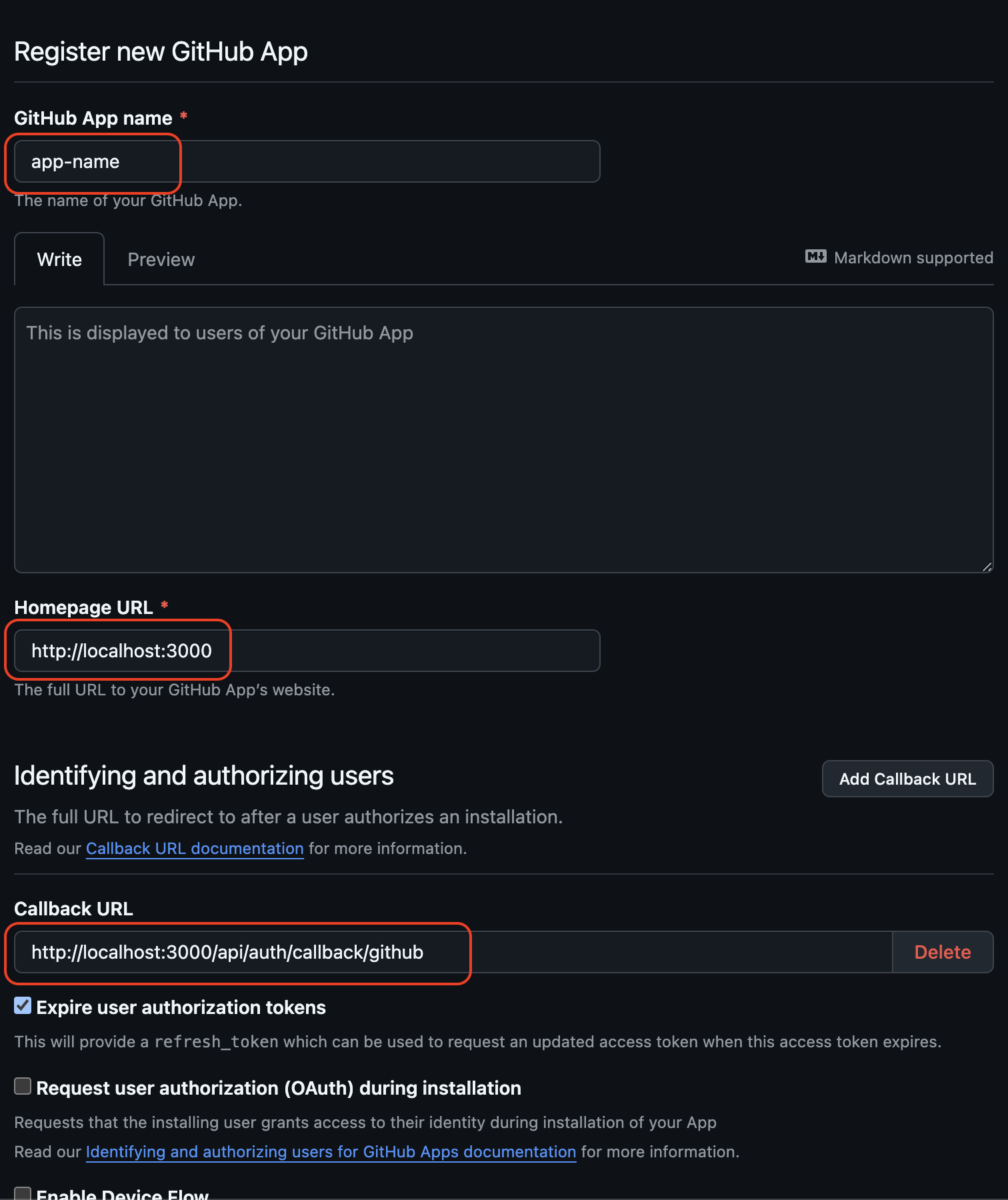 GitHub App 등록